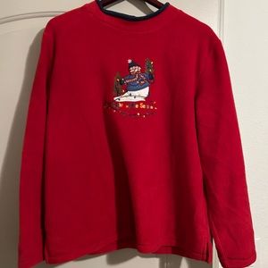 Croft and barrow embroidered snowman graphic